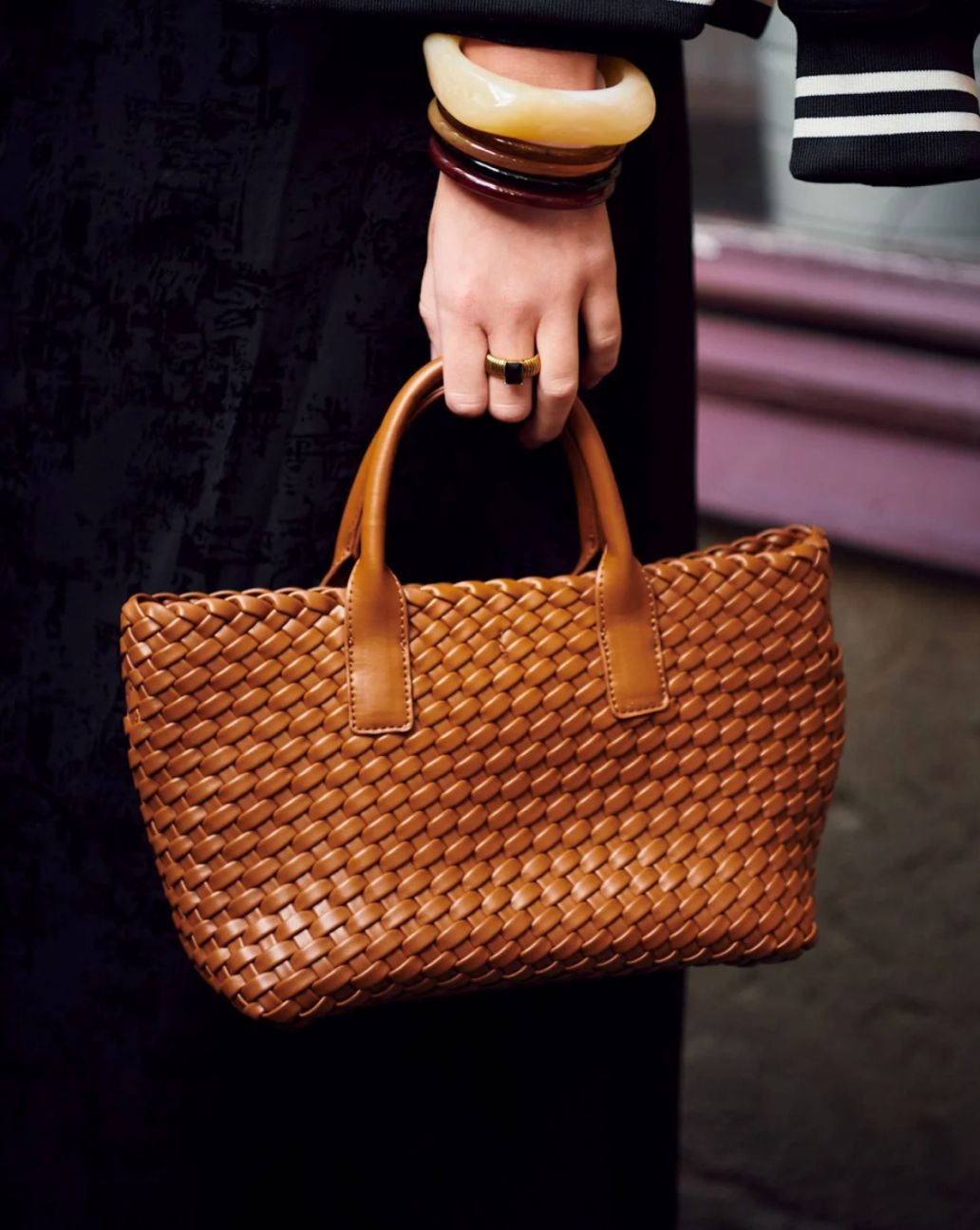 Bow19Details Mia Square Low Bag Cognac-O.S