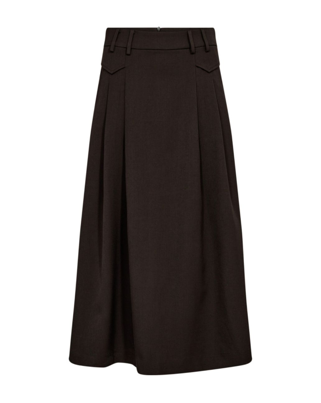 Co'Couture LunaCC Pocket Pleat Skirt Brown