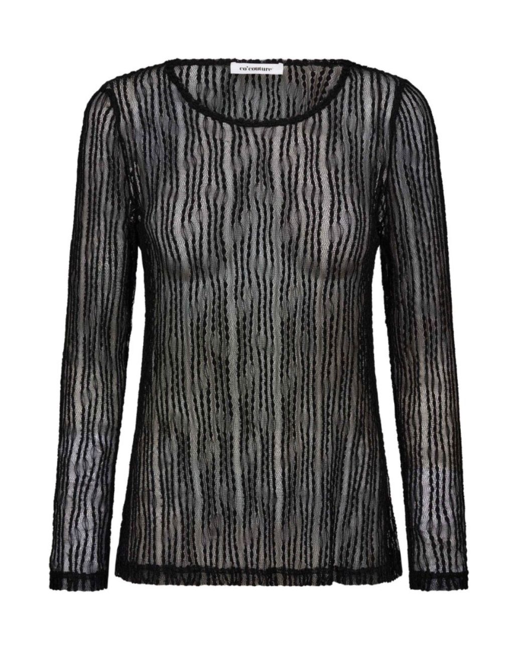 Co'Couture BarbCC O-Neck Blouse Zwart