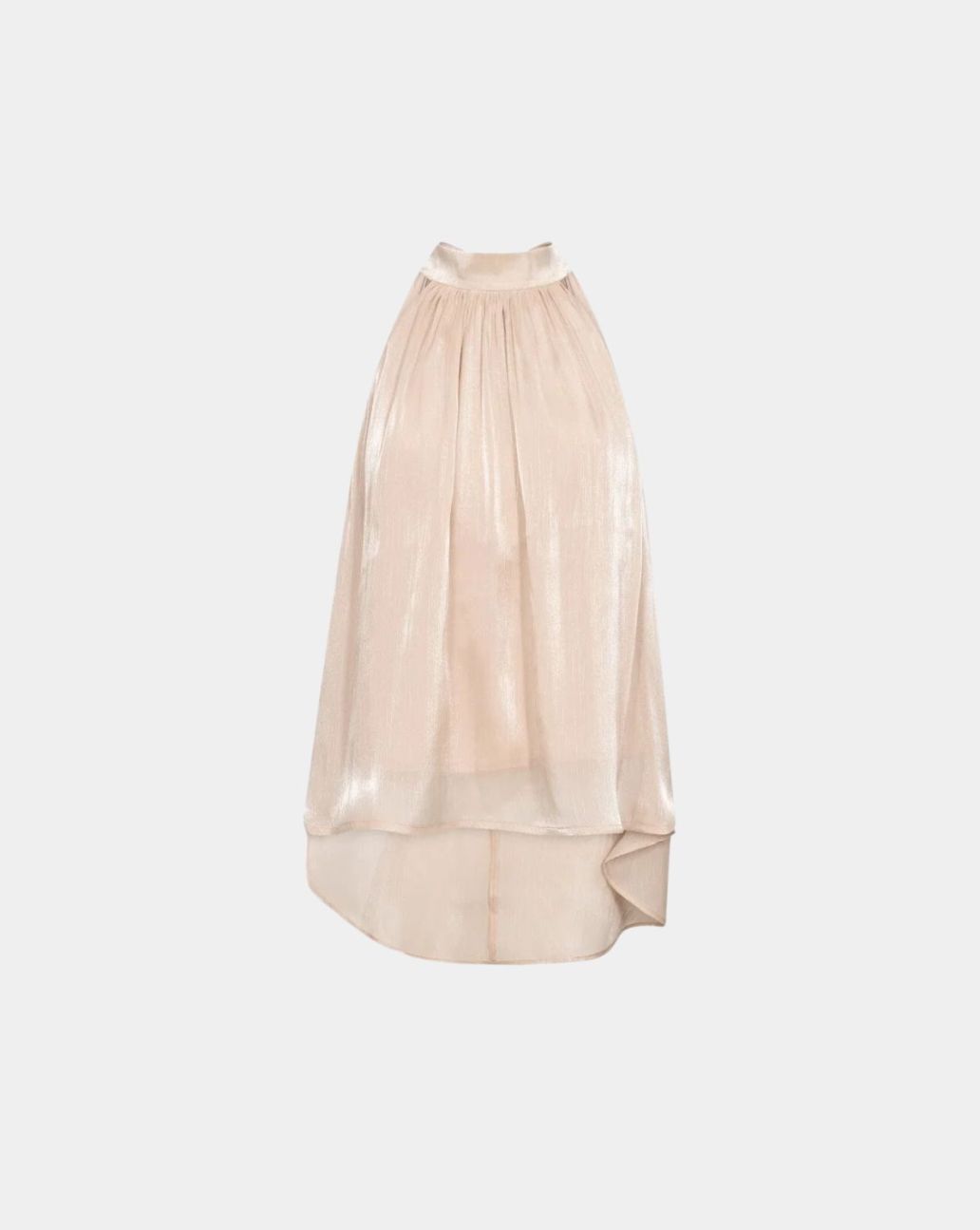Co'Couture Baricc Beaded Halter Top Champagne