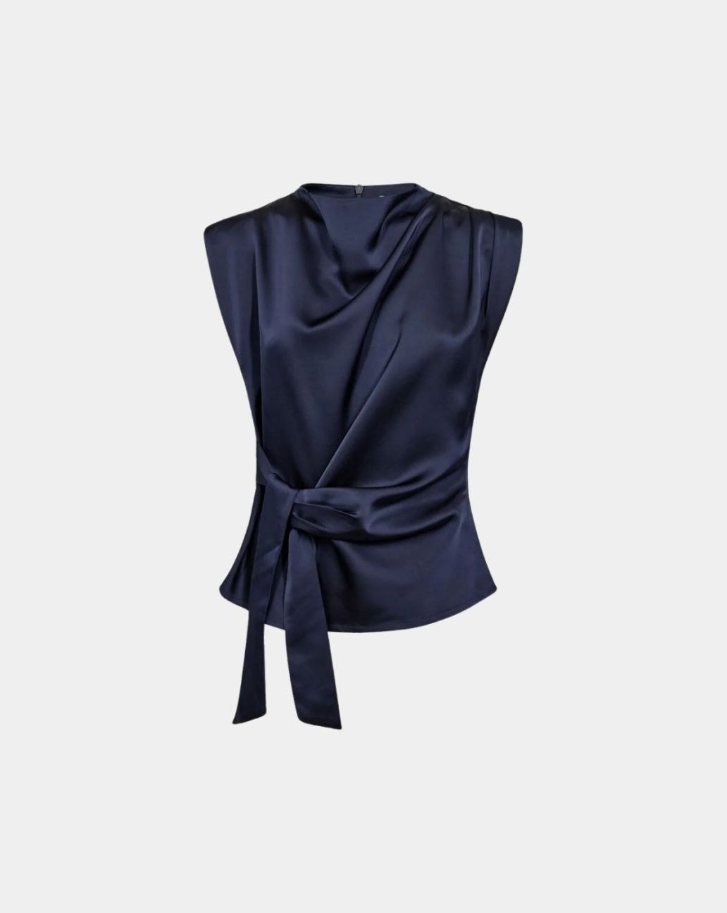 Co'Couture Safiracc Pleat Top Navy