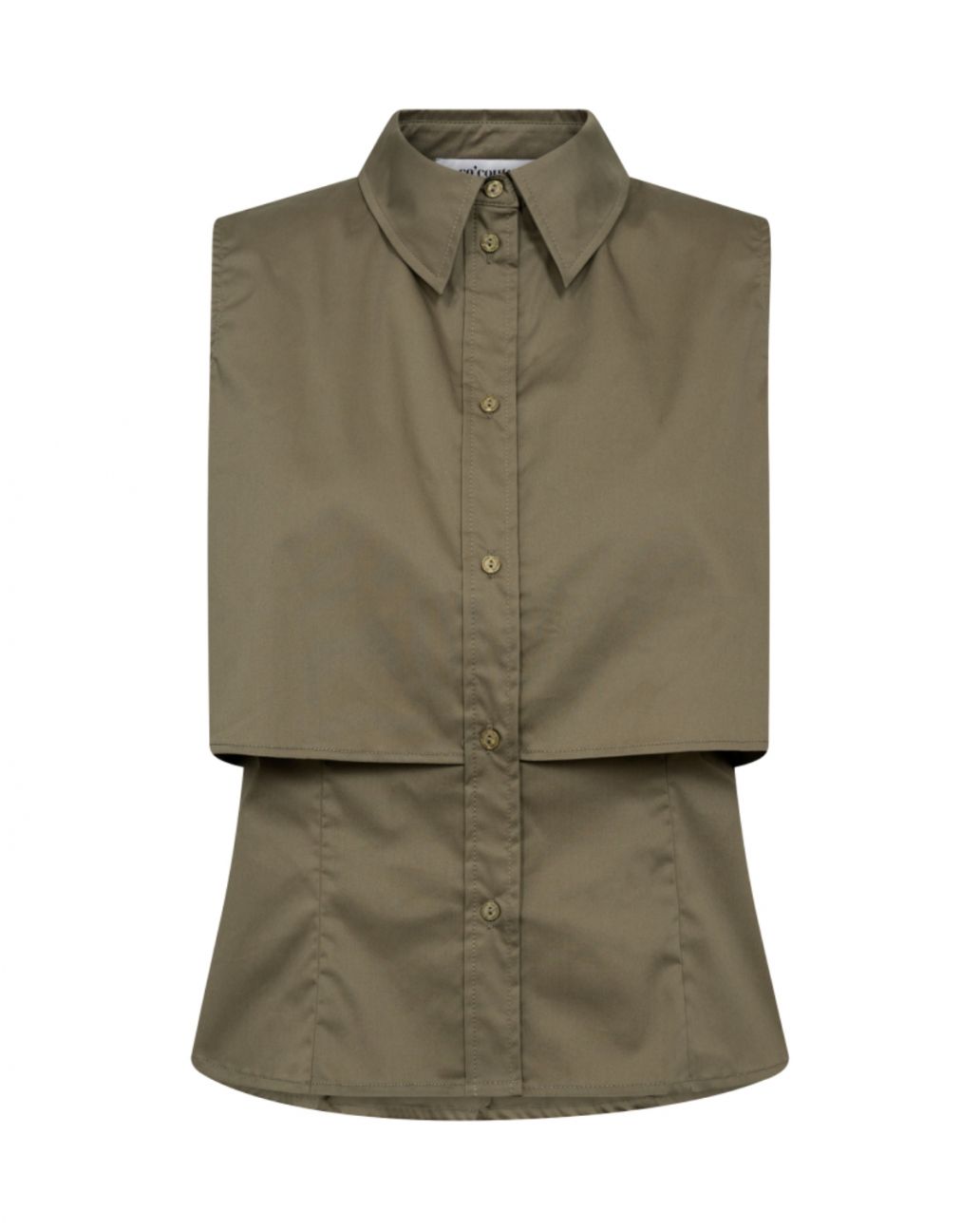 Co'Couture Sanna Double Layer Top army green