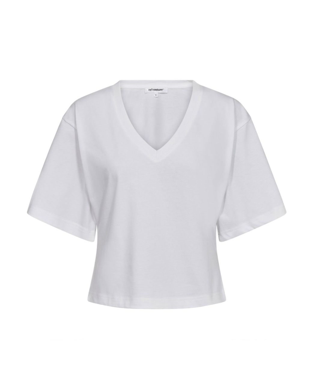 Co'Couture ZengaCC V-neck Tee Wit 