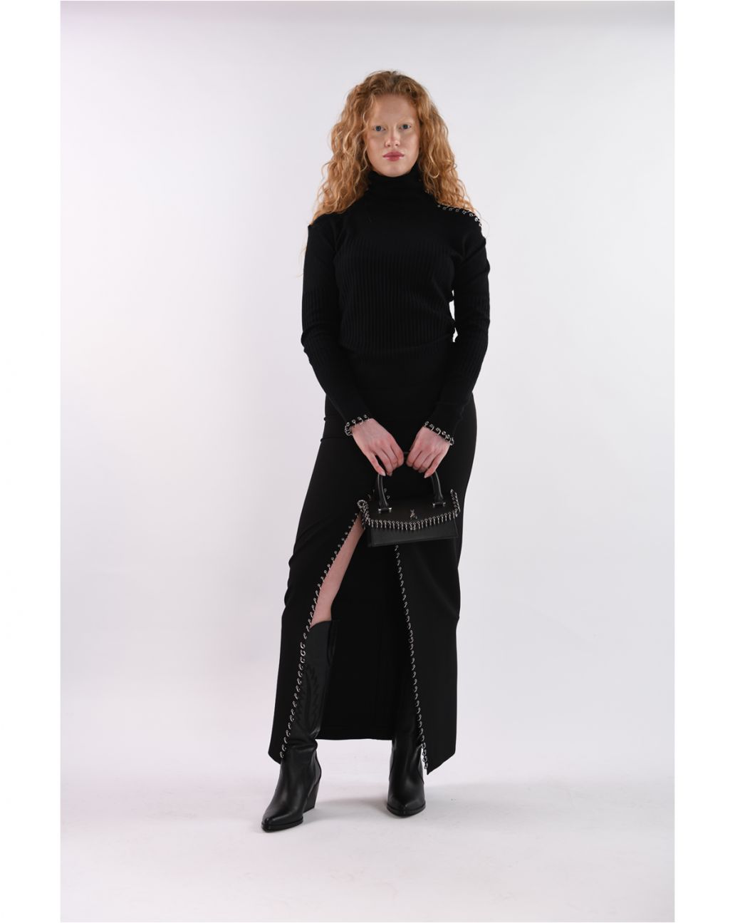 Patrizia Pepe long skirt with piercing
