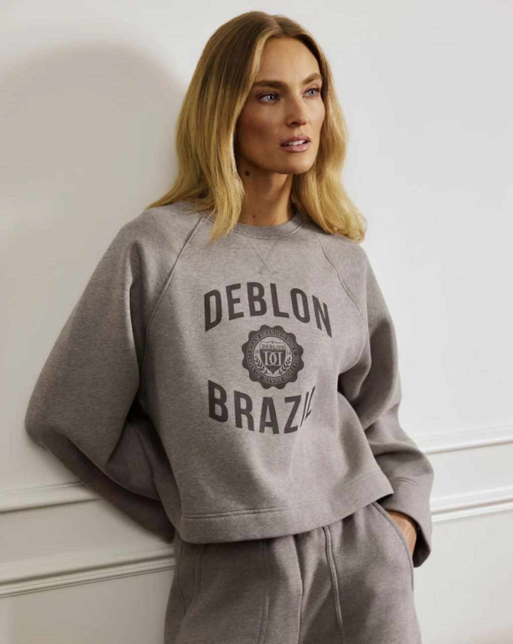 Deblon Aymee Sweater Brown Melange Trui

