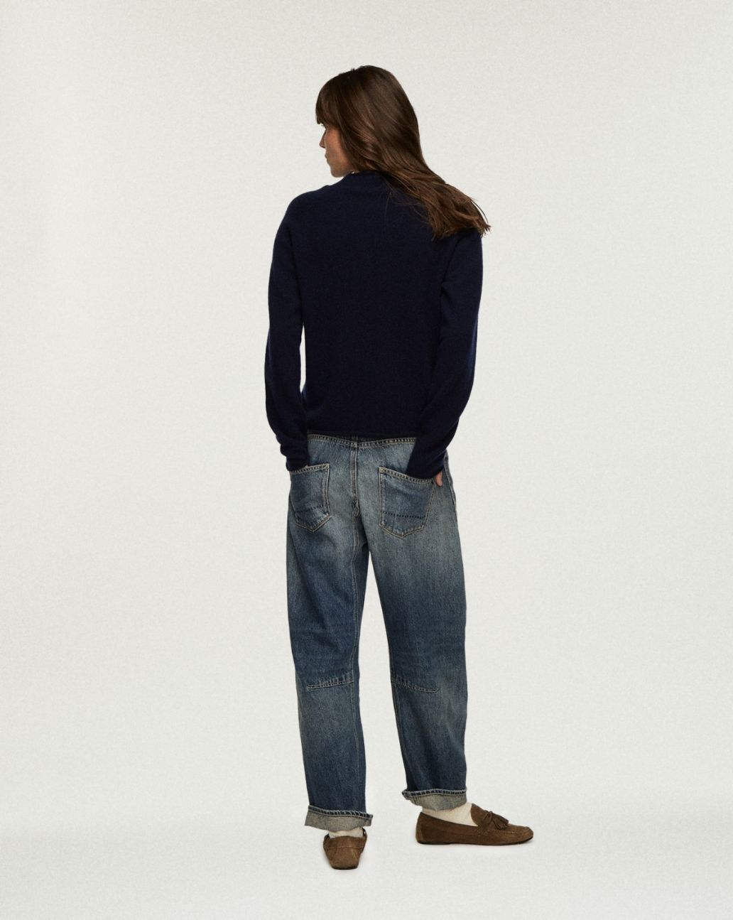 Denham Cargo Hisako Mid Blue wide fit jeans
