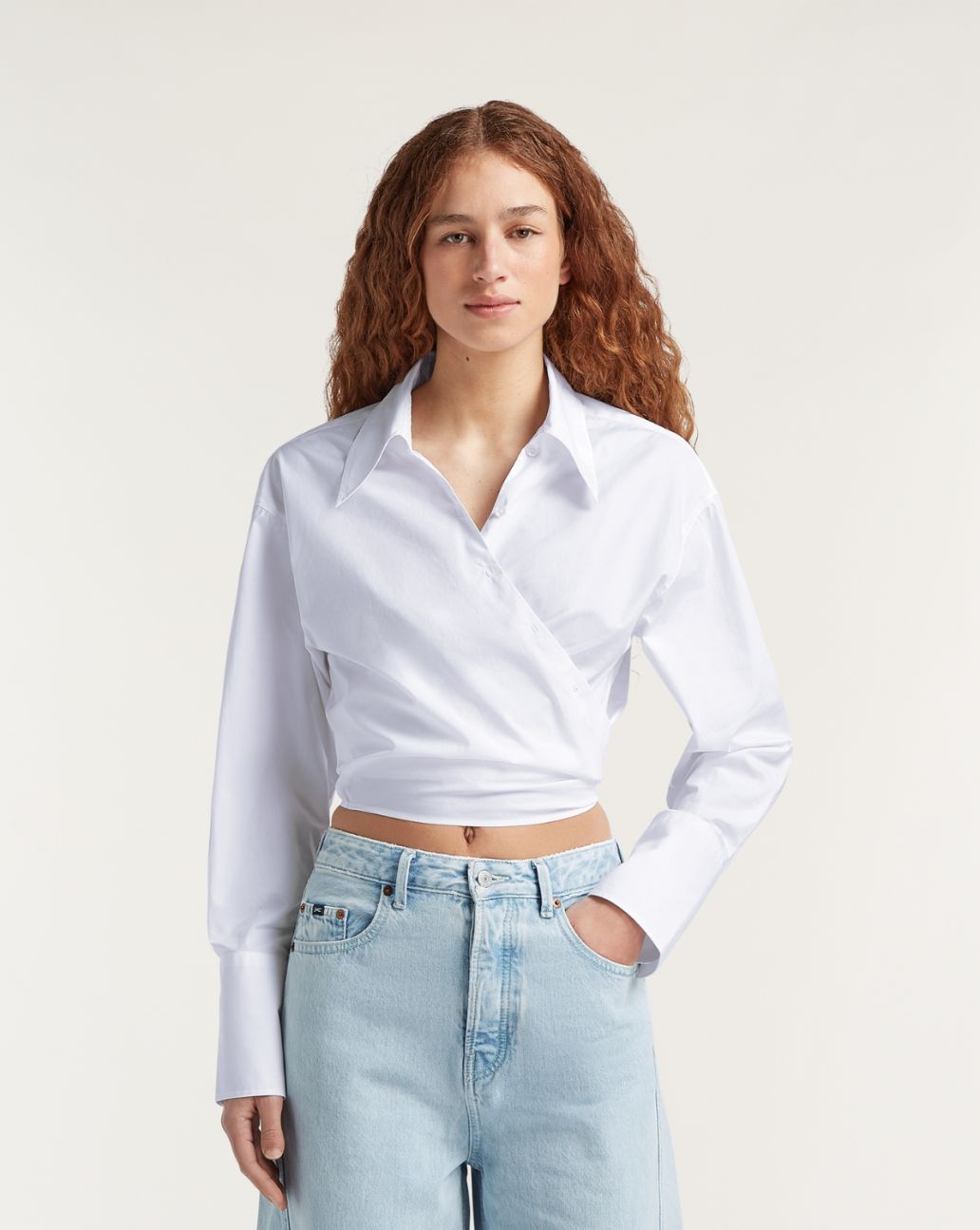 Denham FUMI WRAP TOP Poplin Wit