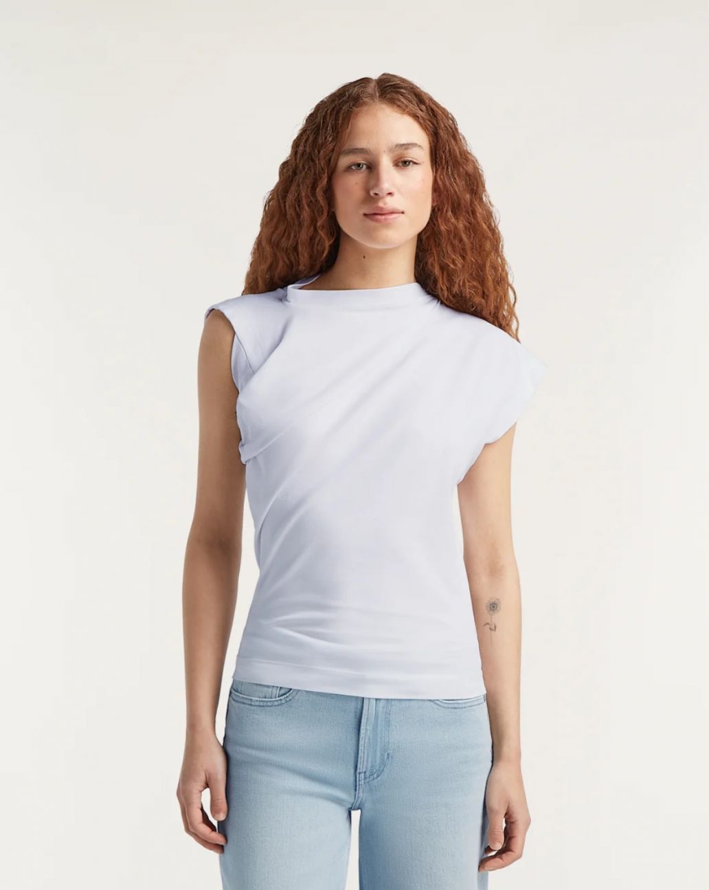 Denham KASUMI TEE Heavy Jersey wit