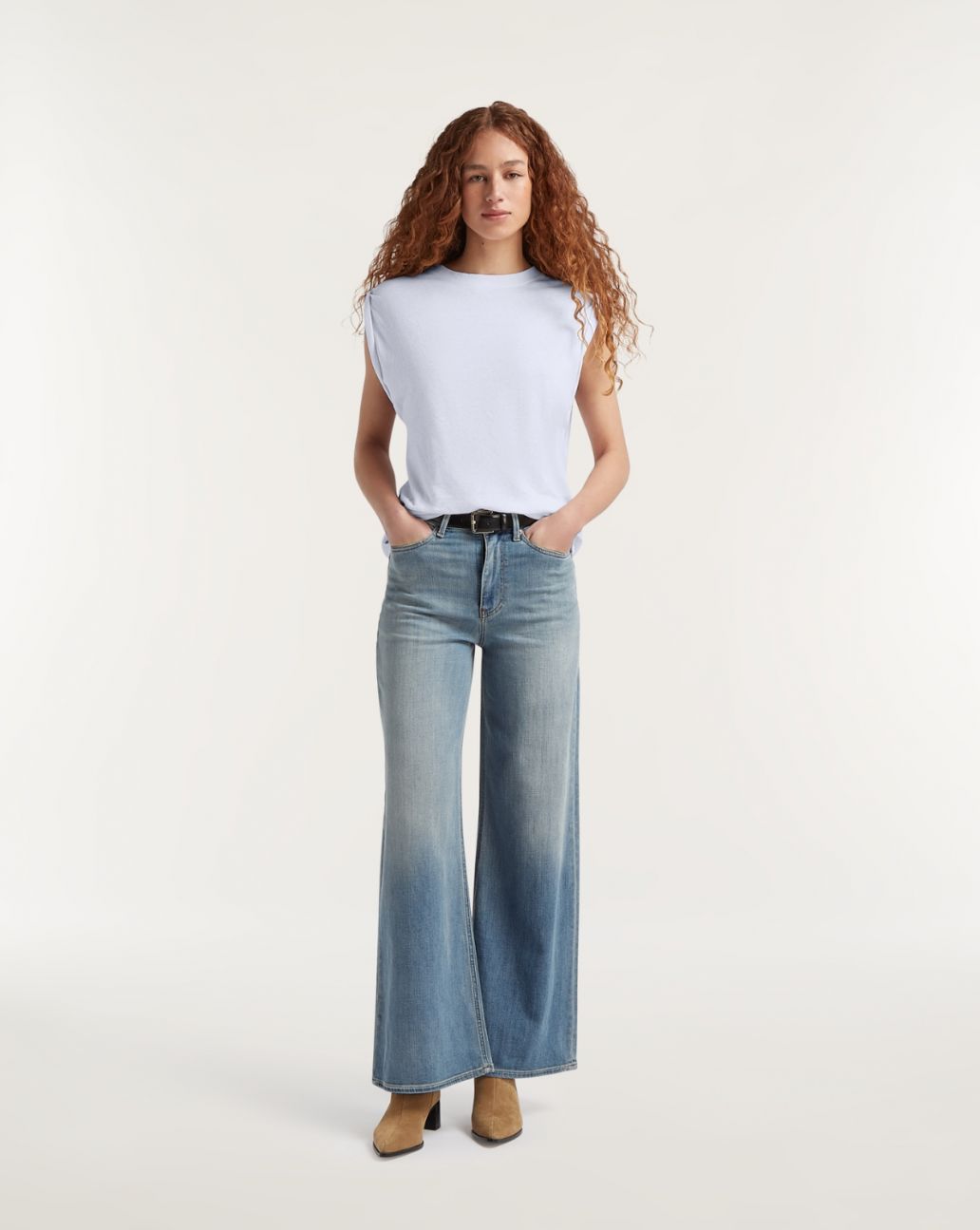 Denham MIKU Authentic Medium Wash Wide Flare Jeans