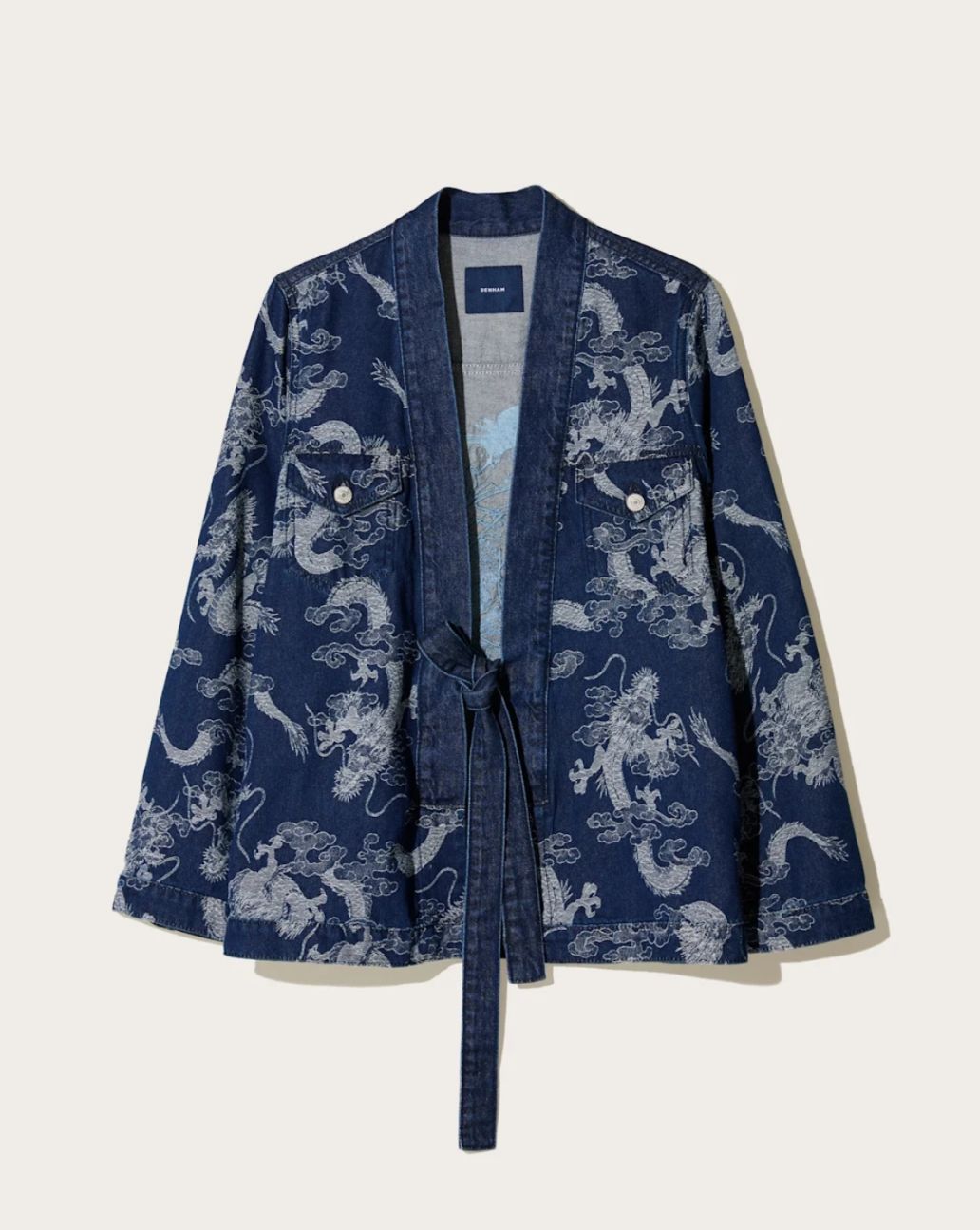 Denham KIMONO LC 01 Overshirt Blue