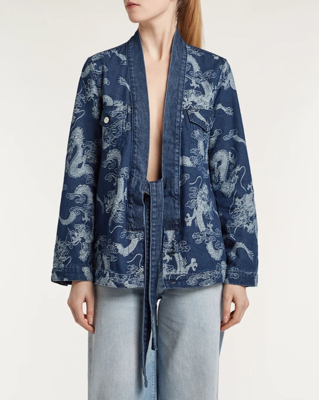 Denham KIMONO LC 01 Overshirt Blue