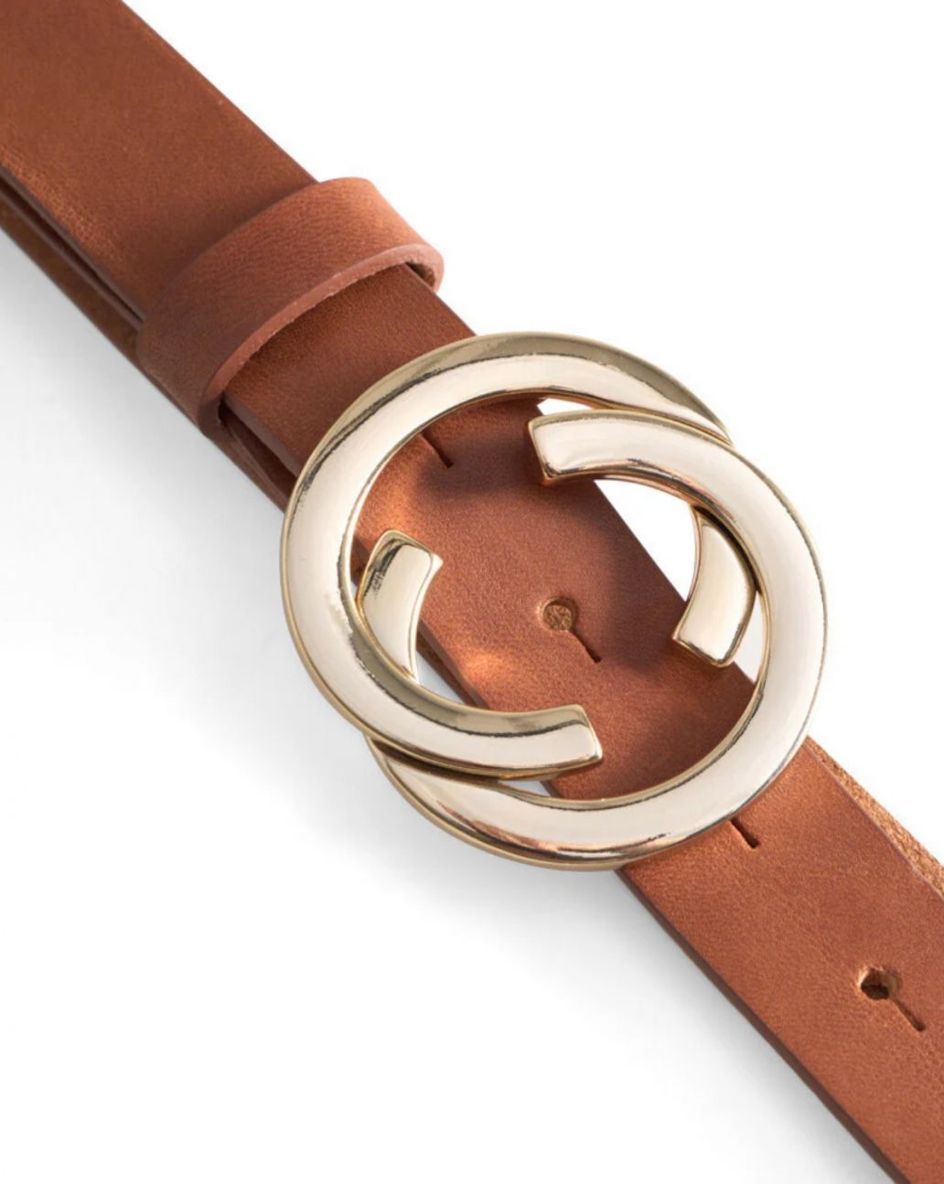 Depeche Jeans belt 14196 Cognac Gold