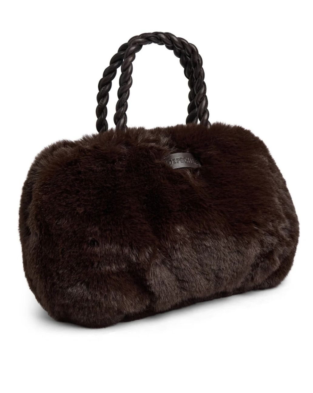 Depeche Faux Fur Handbag Chocolate-O.S