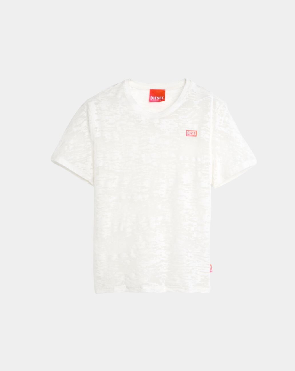 Diesel x Tinder T-Shirt Devoré Jersey White