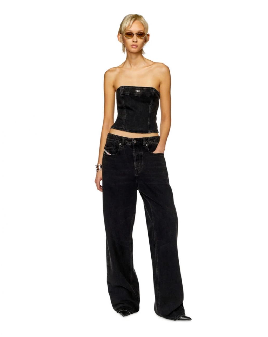 Diesel De-Ville-D Denim Top Zwart