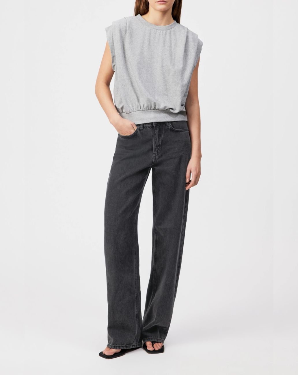 Drykorn Calluna Cropped Top Grijs