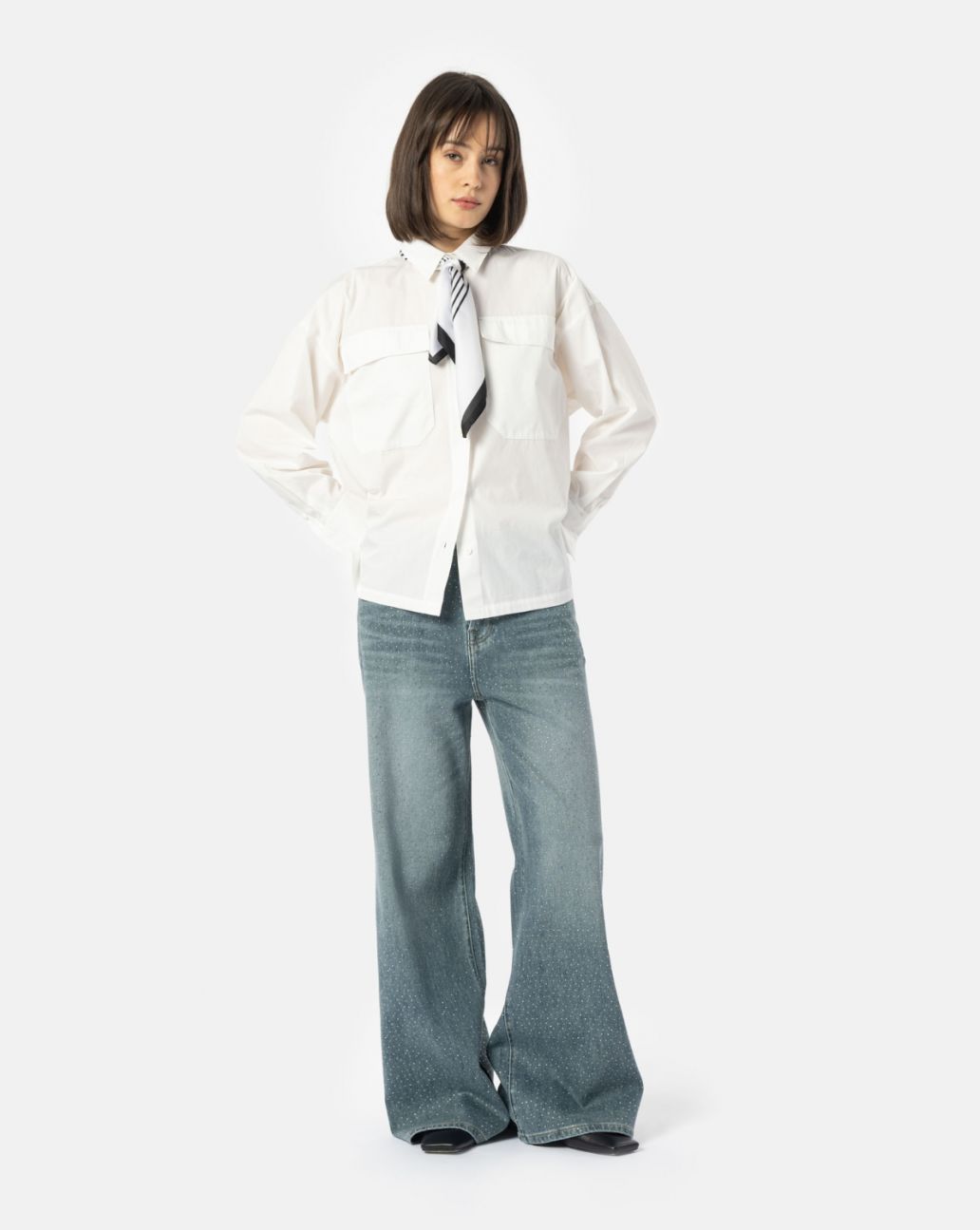 Elias Rumelis Kalea Sparkle Jeans Sky Grey Blue