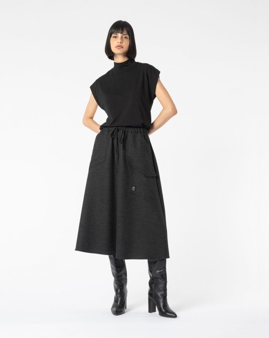 Elias Rumelis Mai Oversized Black Top