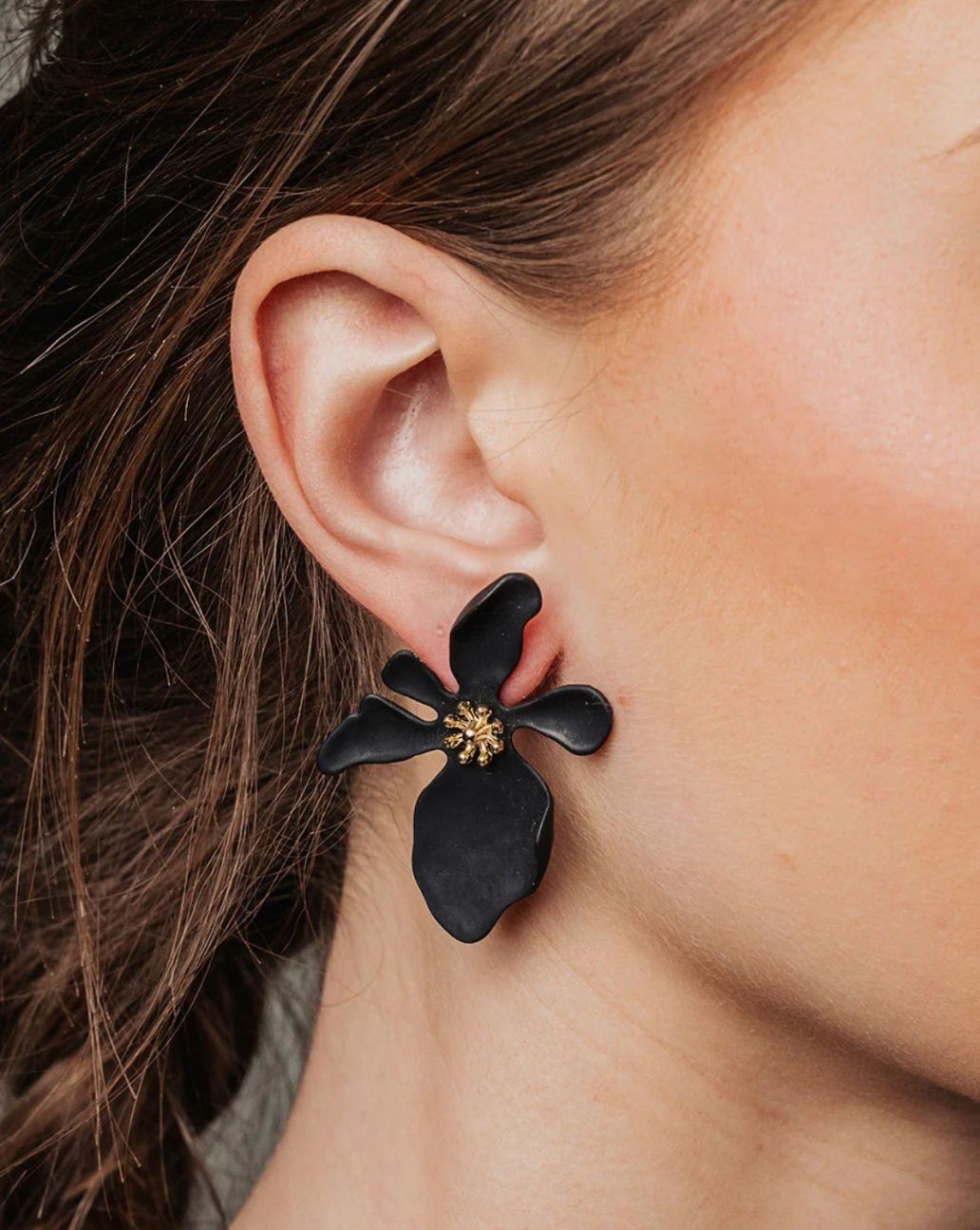 Bow19details Flower Earings 782-O.S