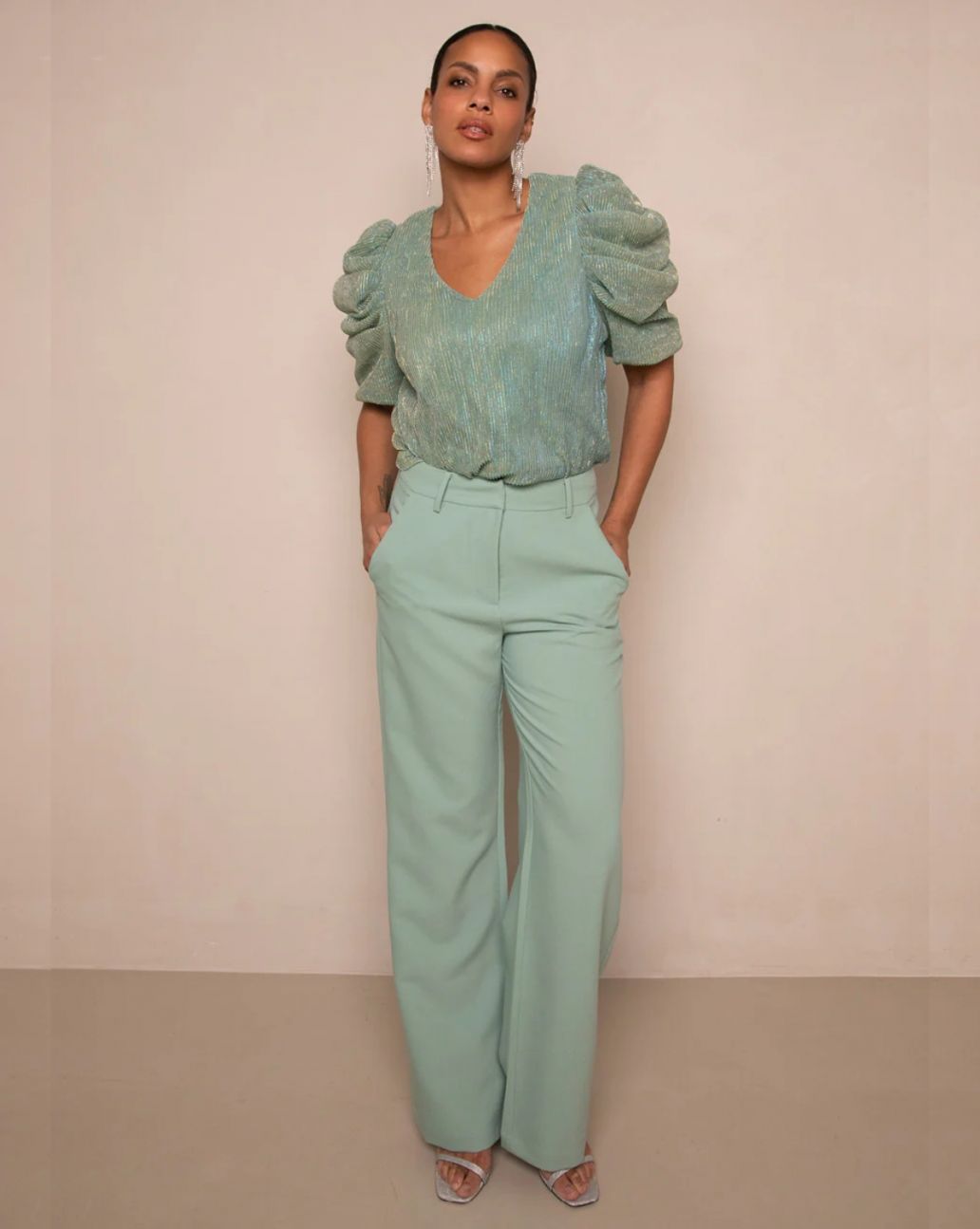 Freebird Lolani Broek Jade Groen