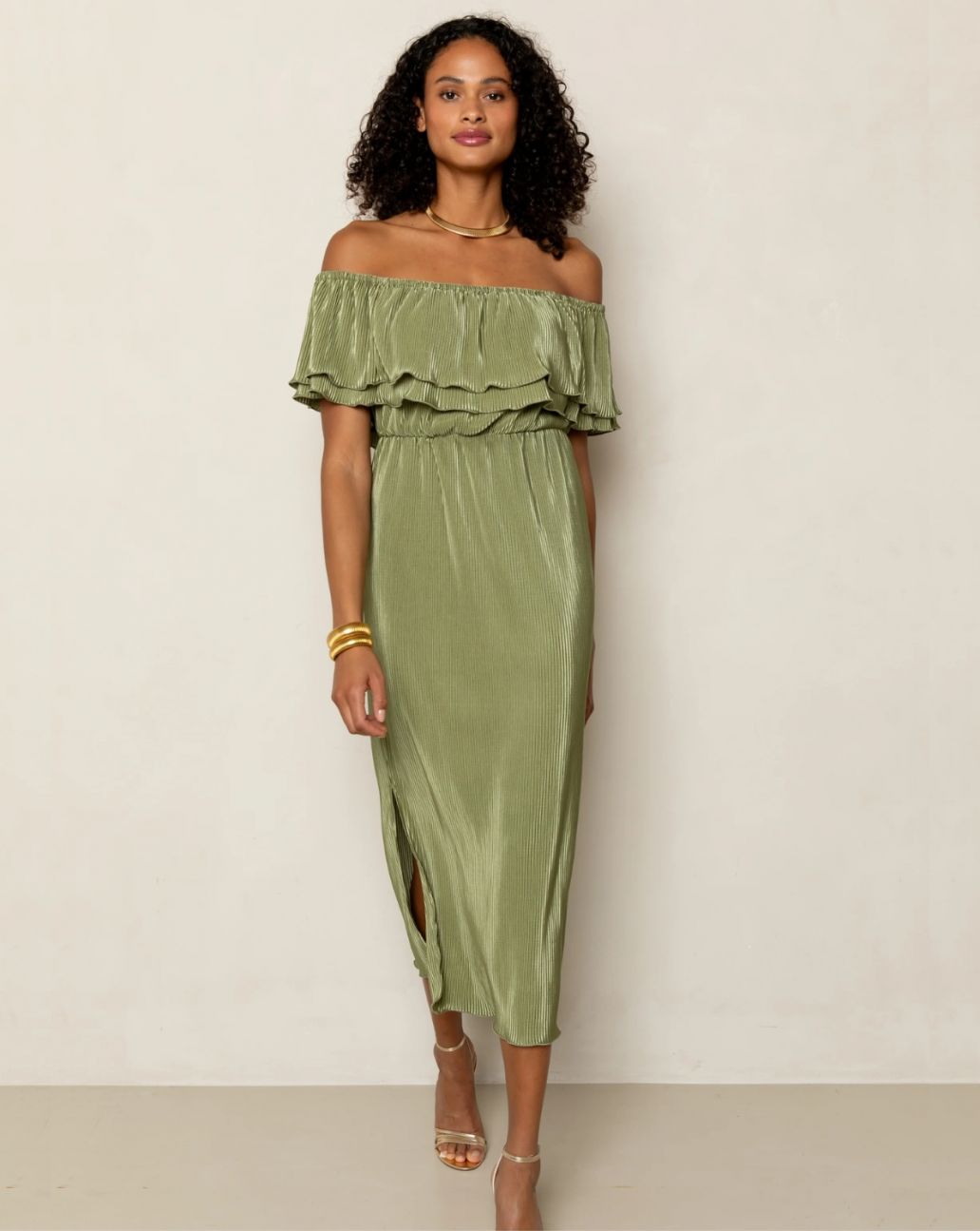Freebird Bonne Dress Sage Green