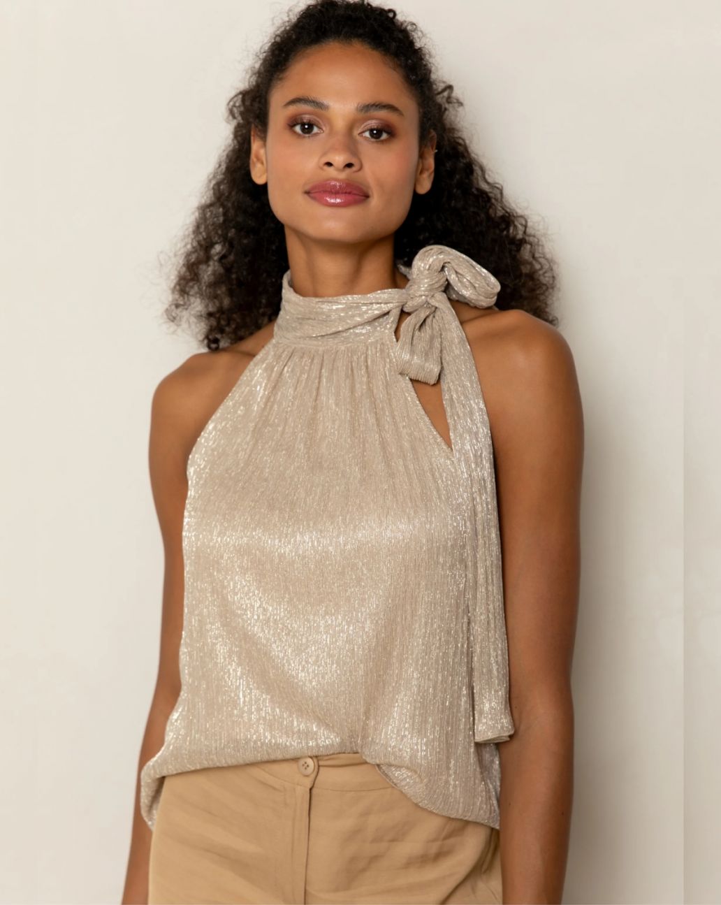 Freebird Tamika Top Champagne
