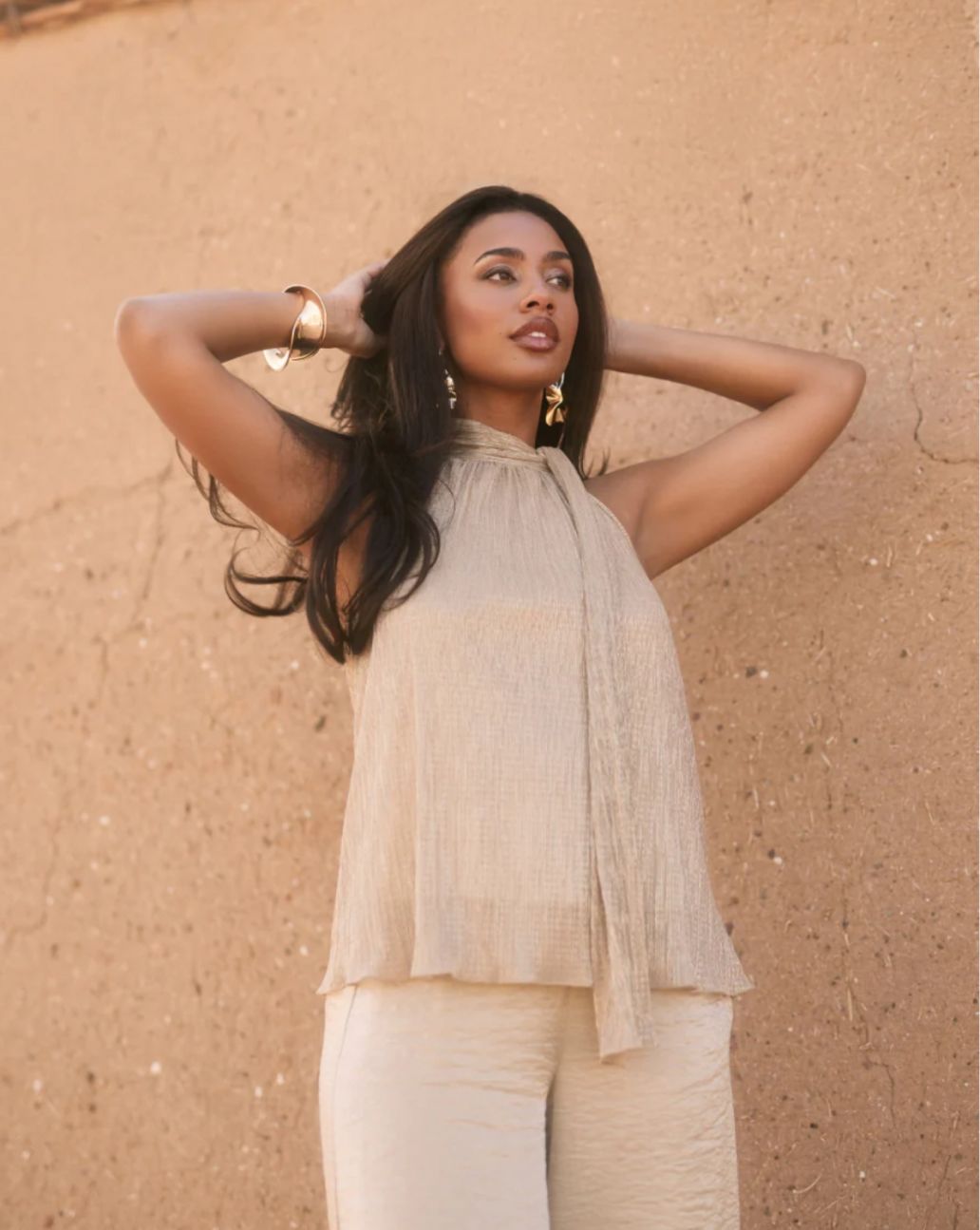 Freebird Tamika Top Champagne