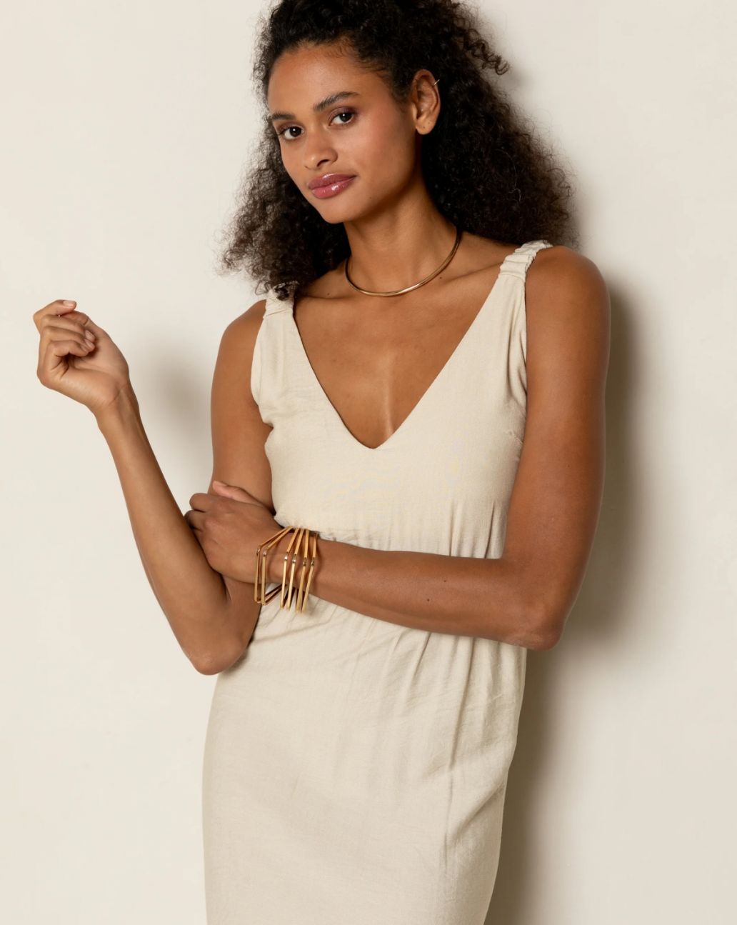 Freebird Diana Maxi Dress Beige