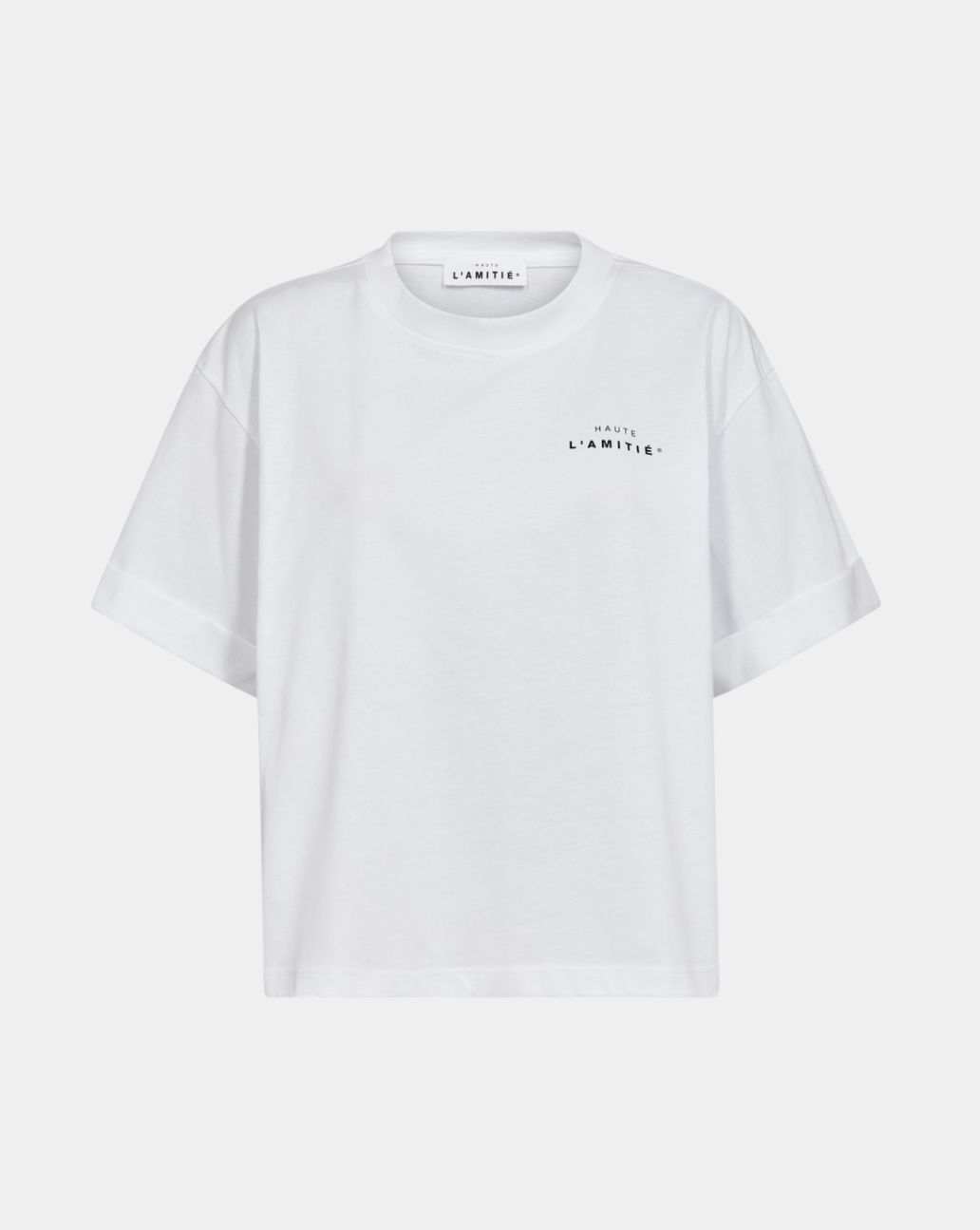 Haute L'Amitié HL Crew Neck Crop Tee White