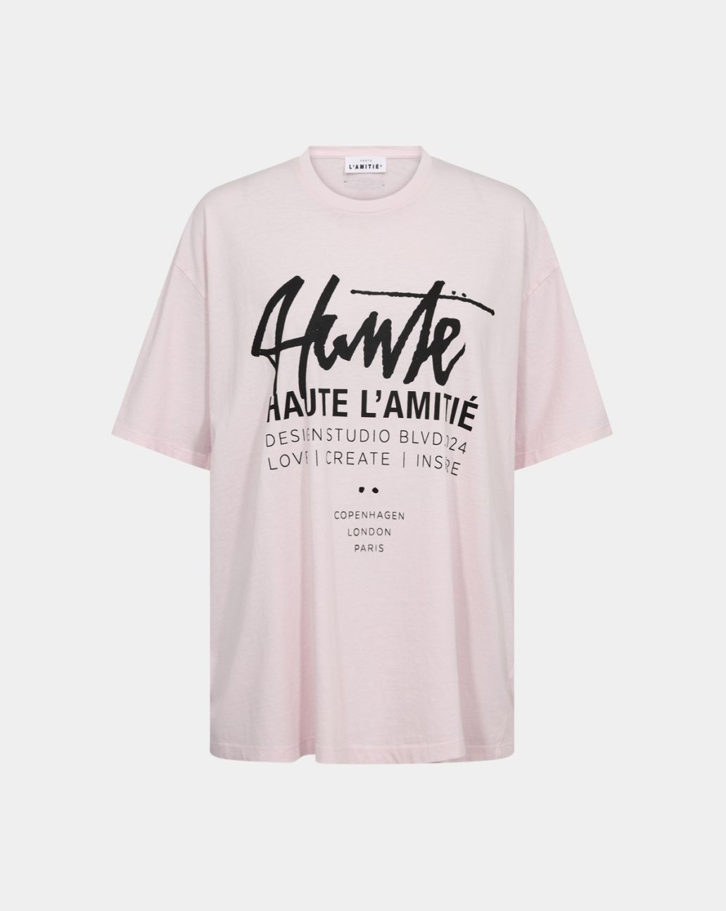 Haute L'Amitié Studio Loose Tag Tee Iced Rose