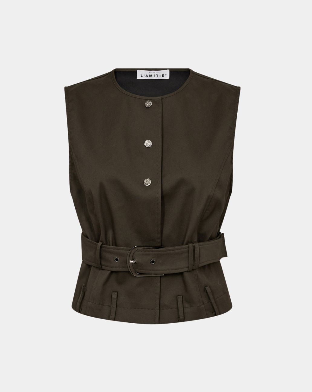 Haute L'Amitié Enya Belt Vest Army Green
