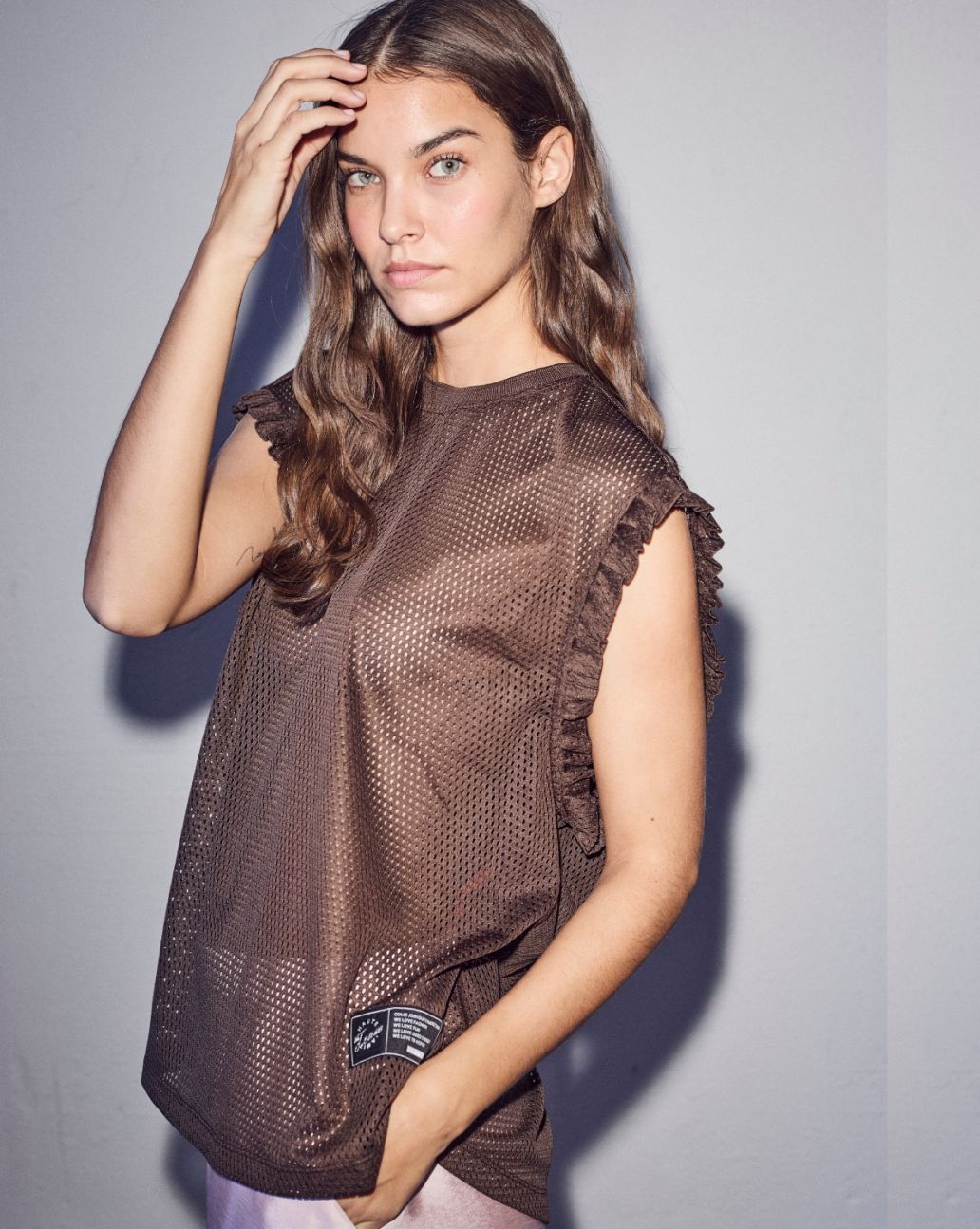 Haute L'Amitié Drift Frill Sports Top mocca