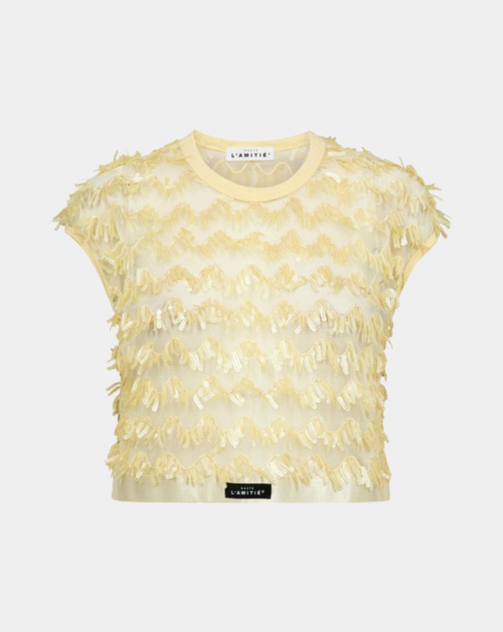 Haute L'Amitié Limone Crop Top Pale Yellow