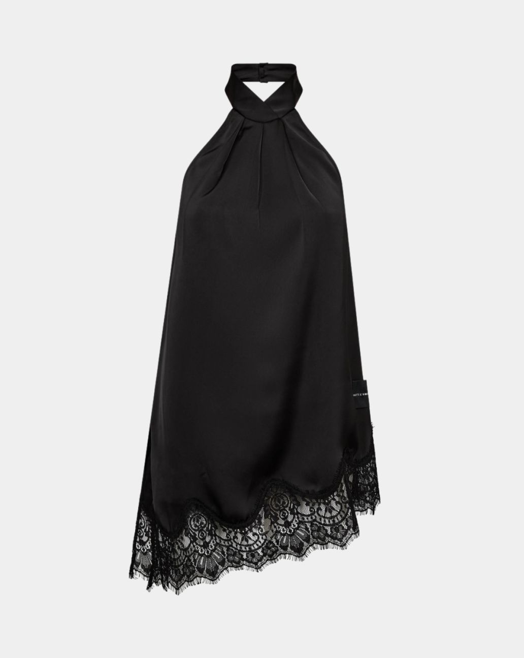 Haute L'Amitié Naomi Asym Halter Top Black