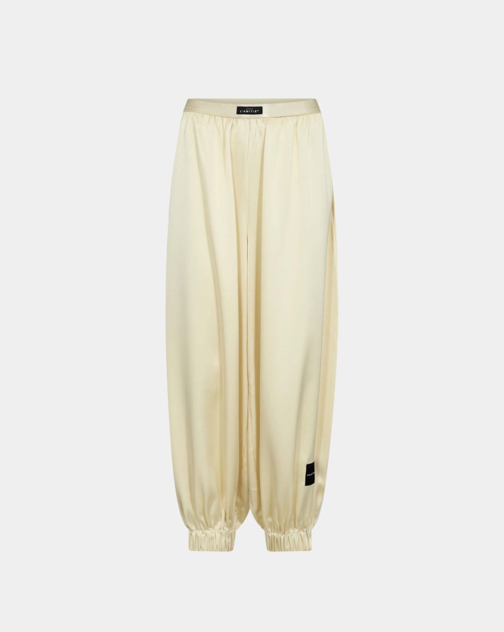 Haute L'Amitié Evita Crop Harem Pant Pale Yellow