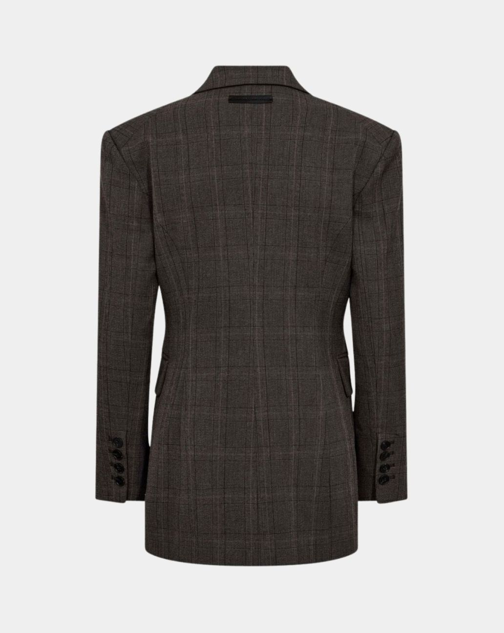 Haute L'amite Waist Fit Check Blazer Bruin 
