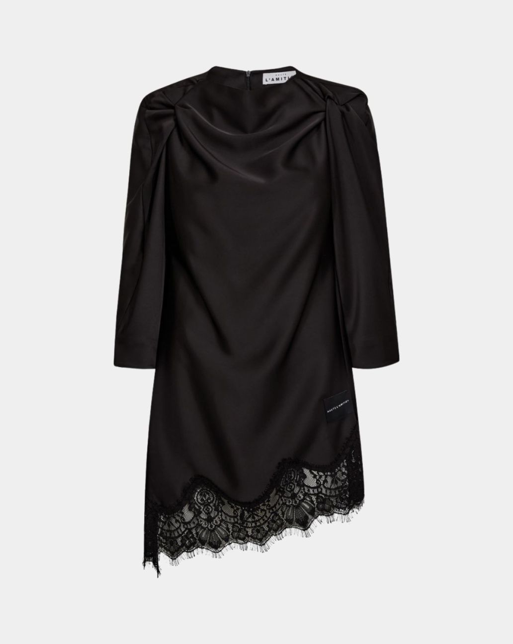 Haute L'amite Naomi Twist Shoulder Dress Black