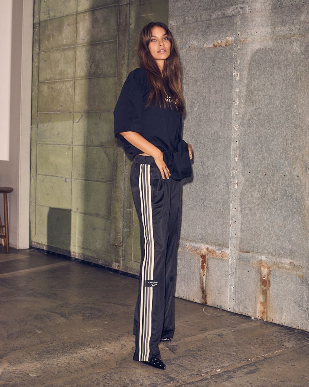 Haute L’amitié Baggy Track Pants Dark Grey