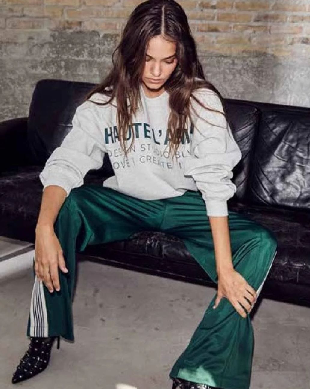 Haute L’amitié Baggy Track Pants Sporty Green