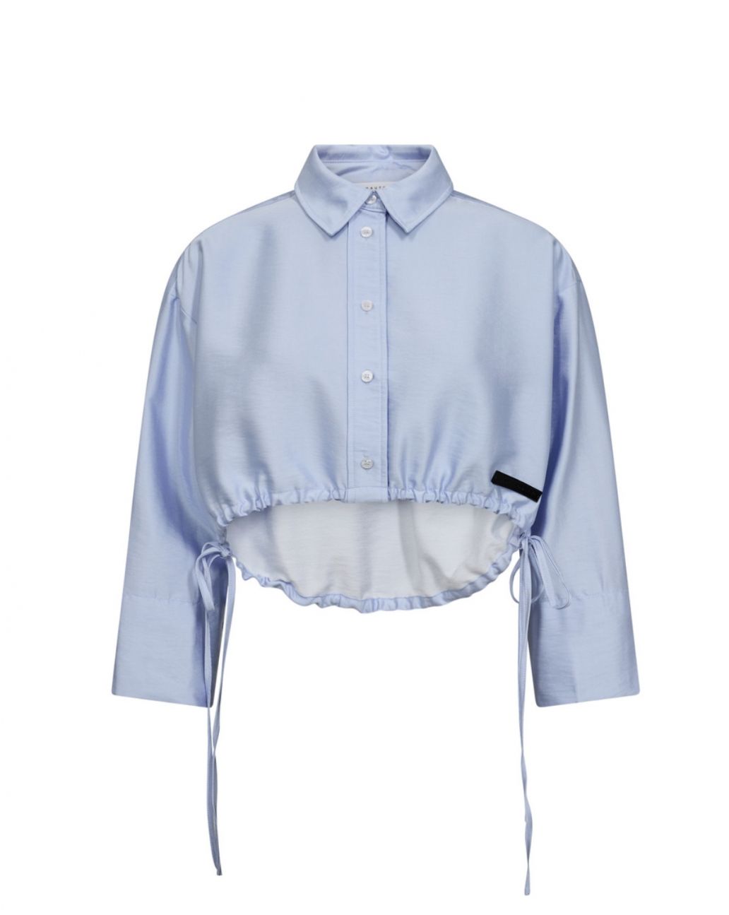 Haute L’amitié Breeze Crop Tie Shirt Clearblue 