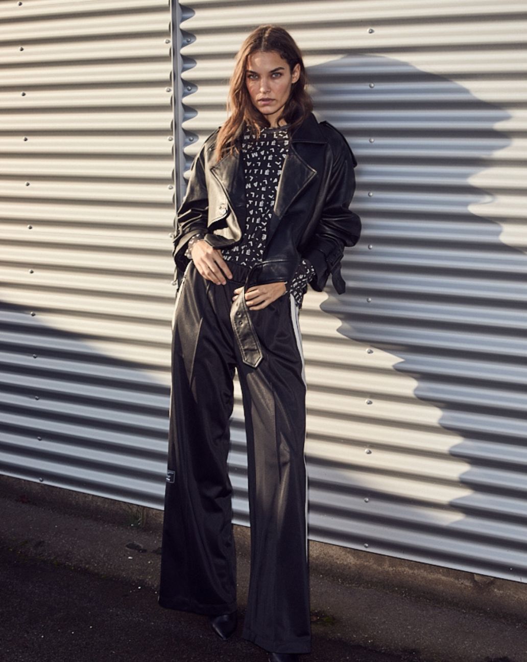 Haute L’Amitié Baggy Track Tall Pants Dark Grey