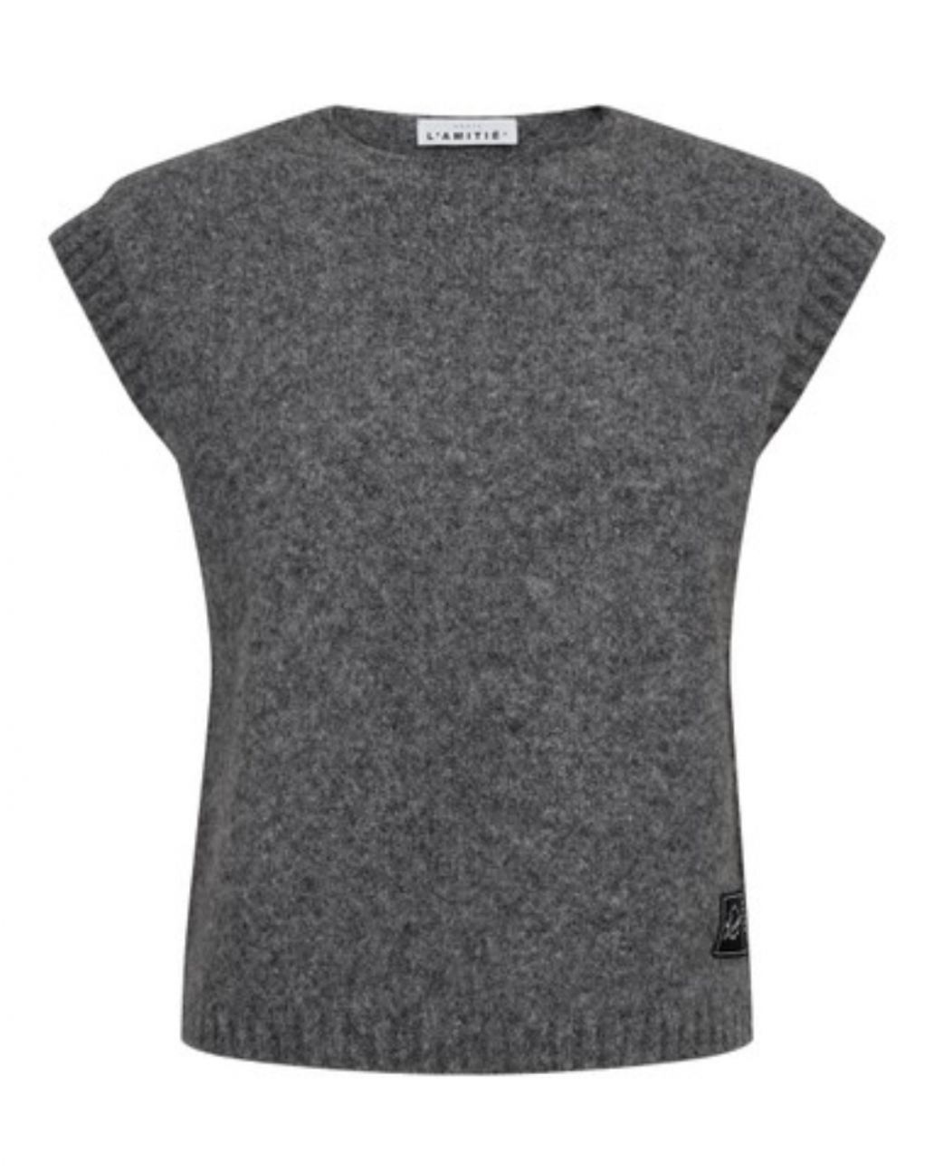 Haute L'amitié Toby Knit Vest Grey Melange