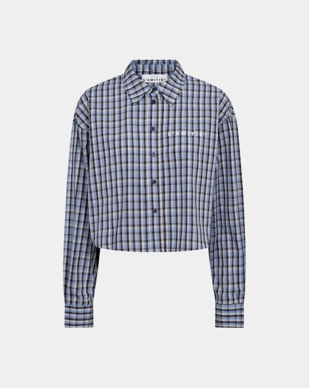Haute L'amite Isolde Check Shirt Blue blouse