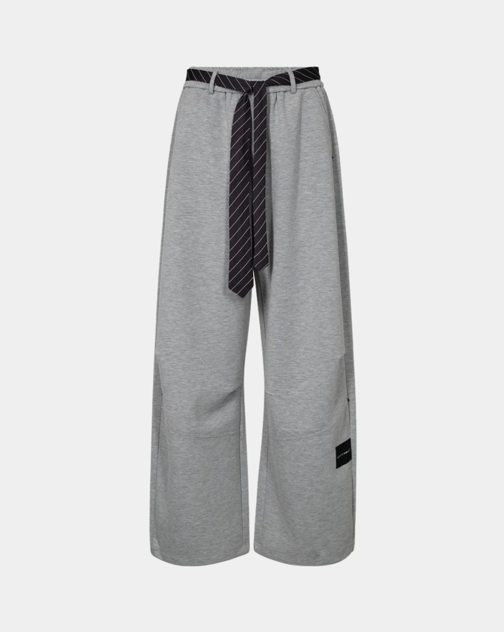Haute L’Amitié Maxi Split Tie Pant Grey Melangé