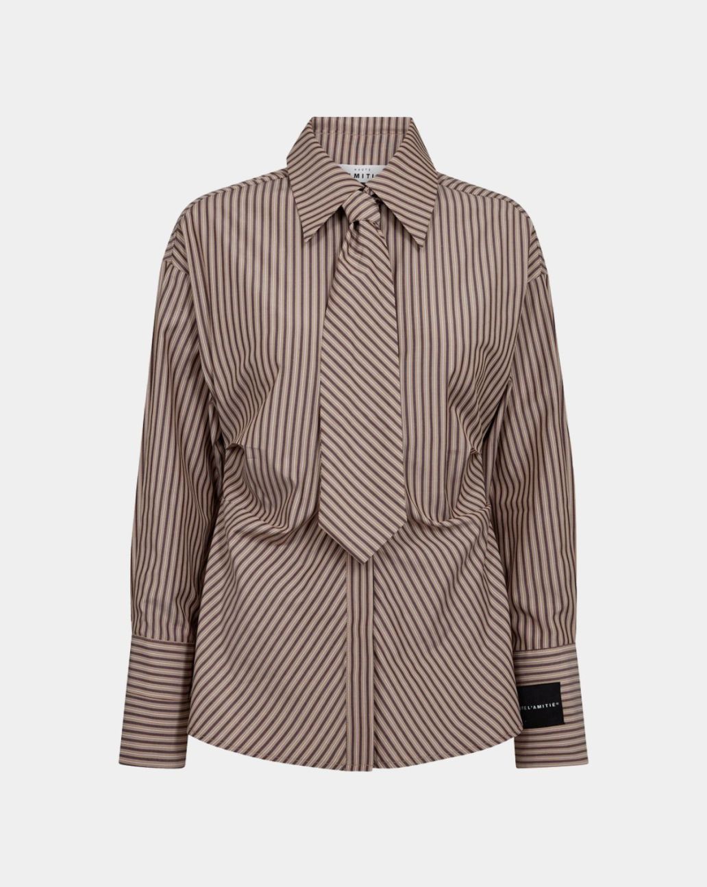Haute L'amite Gemma Tie Stripe Shirt Dessert