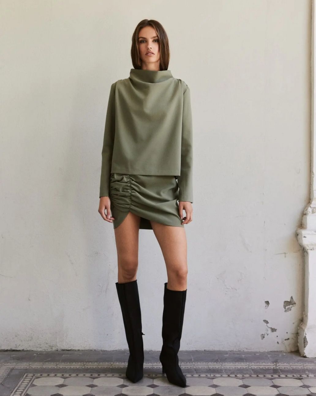 IBEN Beverly top Olive green