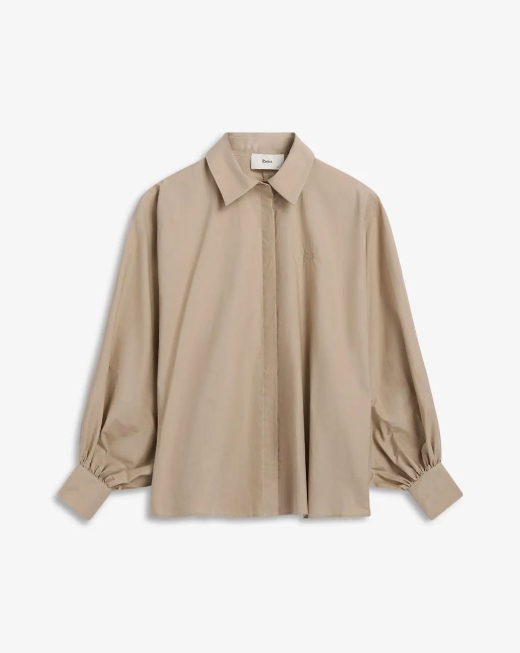 IBEN Muse Poplin Shirt Stone Sand IB1039