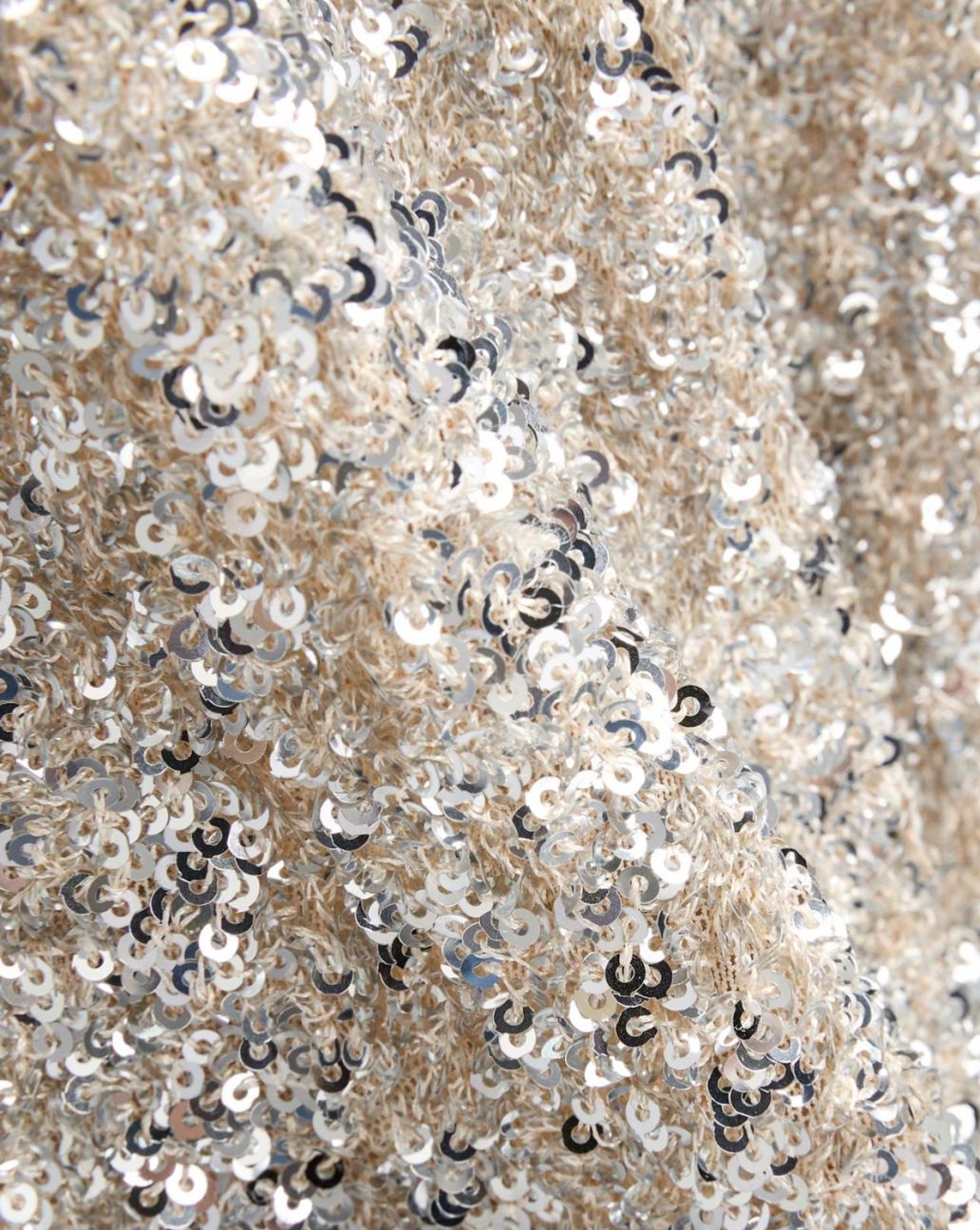 IBEN Sunset Sequin Top Silver