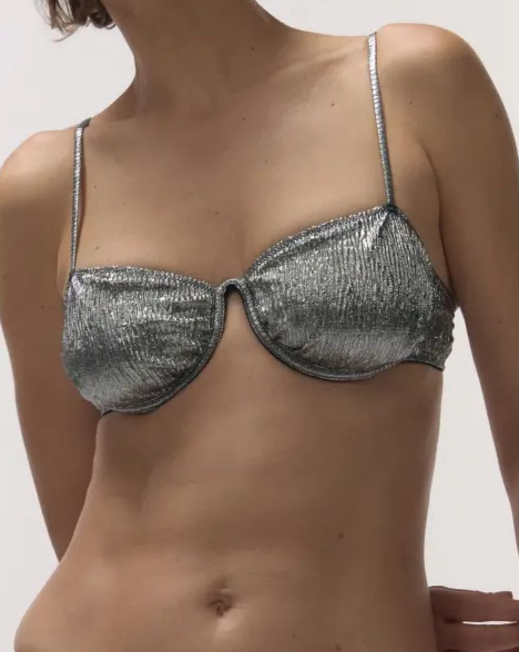 Love Stories GLOW Shimmery wire bra Silver