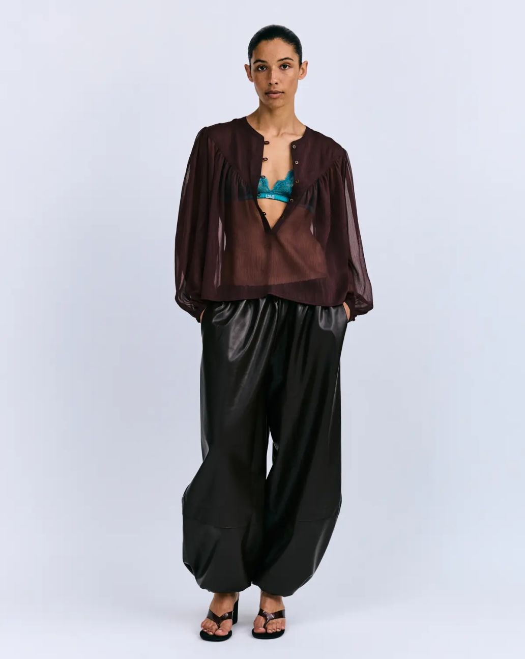Love Stories Breeze Long Sleeve Shirt Dark Brown